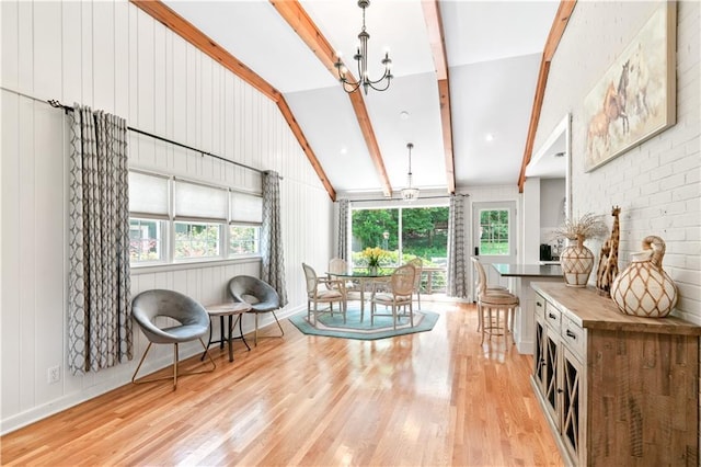 1359 Scott Blvd, Decatur, GA 30030 - dining area featuring light wood-style flooring, a chandelier, and baseboards