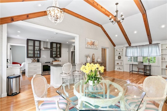1359 Scott Blvd, Decatur, GA 30030 - dining space with a chandelier and light wood-type flooring