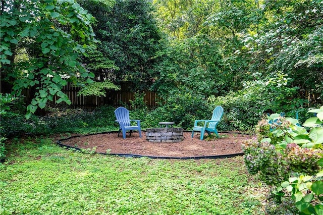 1359 Scott Blvd, Decatur, GA 30030 - view of yard featuring an outdoor fire pit