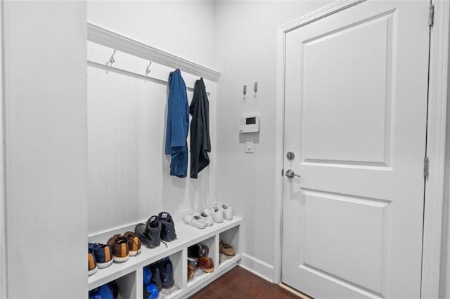 55 Clubhouse Way, Acworth, GA 30101 - mudroom with dark wood finished floors and baseboards