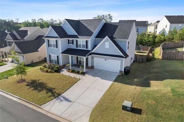 55 Clubhouse Way, Acworth, GA 30101 - traditional home with concrete driveway, a residential view, a garage, and roof with shingles