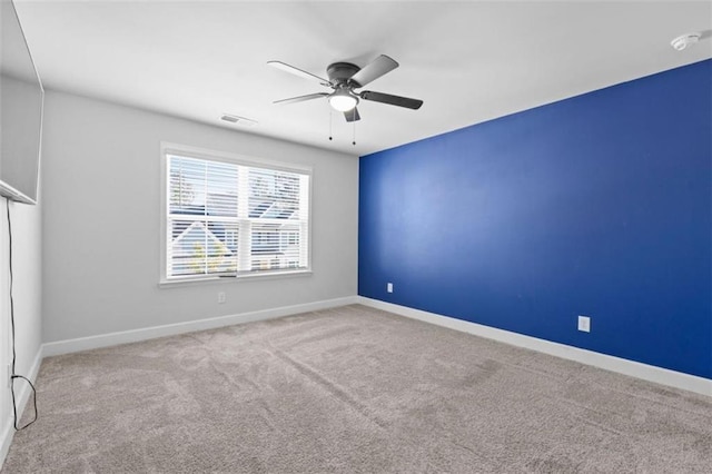 55 Clubhouse Way, Acworth, GA 30101 - spare room with a ceiling fan, carpet floors, a smoke detector, and baseboards