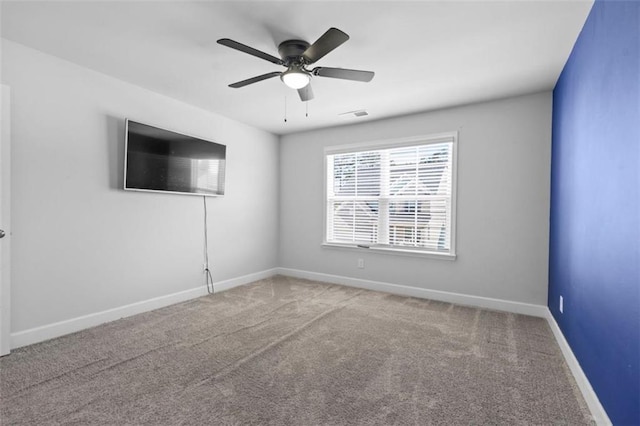 55 Clubhouse Way, Acworth, GA 30101 - spare room with carpet, baseboards, and a ceiling fan