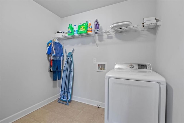 55 Clubhouse Way, Acworth, GA 30101 - laundry area featuring washer / clothes dryer, baseboards, and light floors