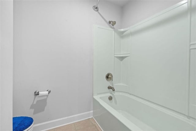 55 Clubhouse Way, Acworth, GA 30101 - full bath with baseboards, shower / bath combination, tile patterned floors, and toilet