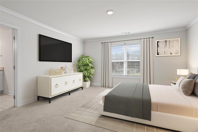 3382 Monarch Ave, Duluth, GA 30096 - bedroom featuring ornamental molding, carpet flooring, and ensuite bathroom