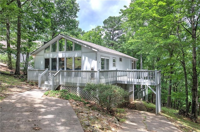 214 S View Trl, Jasper, GA 30143 - view of front of house with a deck