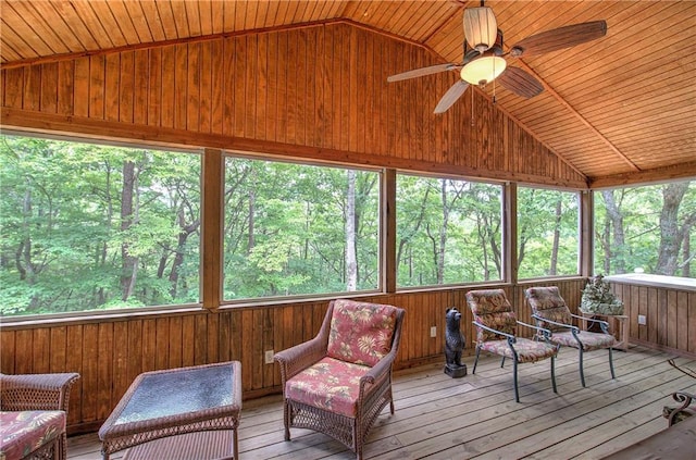 214 S View Trl, Jasper, GA 30143 - sunroom / solarium with lofted ceiling and ceiling fan