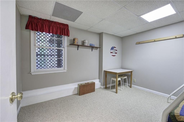 214 S View Trl, Jasper, GA 30143 - game room with a paneled ceiling and carpet floors