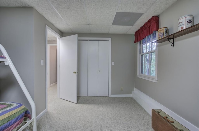 214 S View Trl, Jasper, GA 30143 - carpeted bedroom featuring a paneled ceiling and a closet
