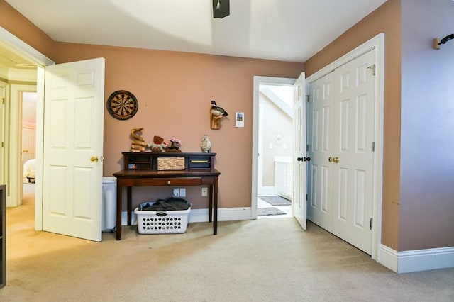 interior space with light carpet