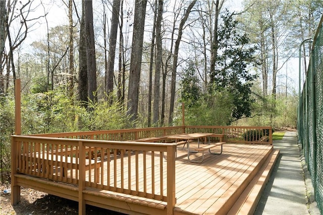 view of wooden deck