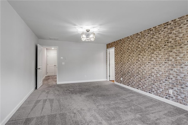 355 Niles Ct Unit 2, Marietta, GA 30060 - empty room featuring baseboards, carpet, a chandelier, and visible vents