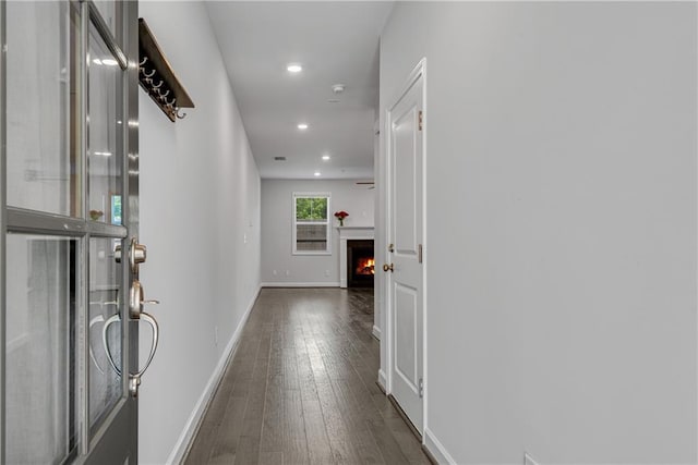 355 Niles Ct Unit 2, Marietta, GA 30060 - corridor featuring recessed lighting, dark wood-style flooring, and baseboards