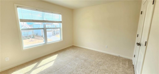 carpeted empty room featuring a healthy amount of sunlight