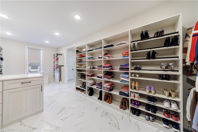 view of walk in closet