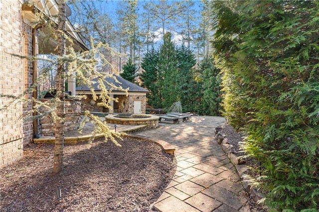 view of yard featuring a patio