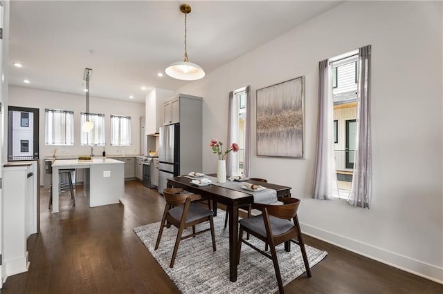 2347 Hosea L Williams Dr NE Unit 11, Atlanta, GA 30317 - dining room with dark wood-style floors and recessed lighting