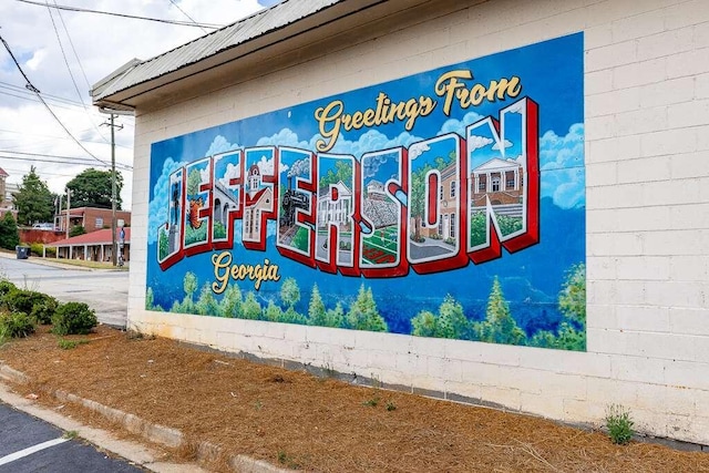 view of community sign