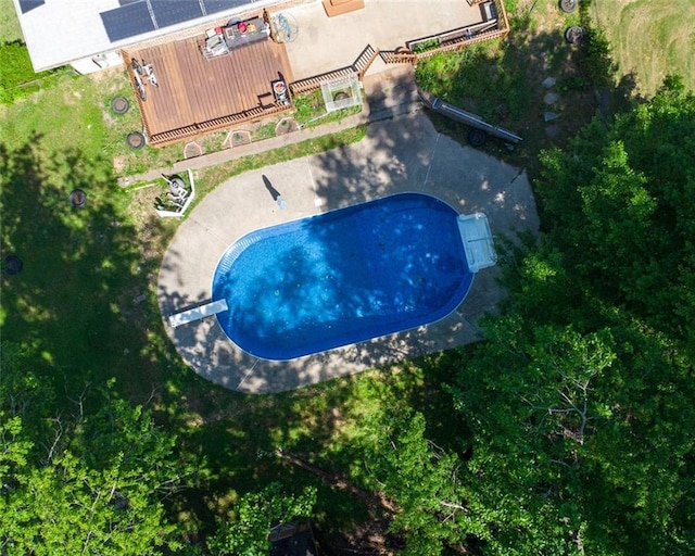 724 Camelot Way, Norcross, GA 30071 - view from above of property with a pool