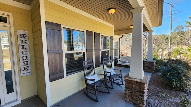 view of patio / terrace featuring covered porch