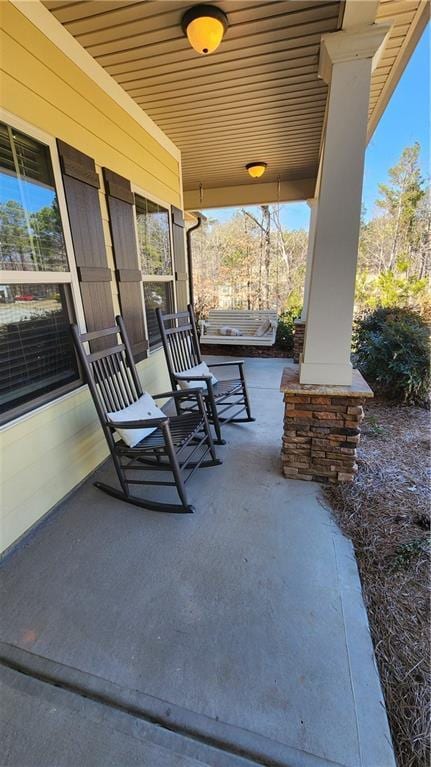 view of patio / terrace featuring covered porch