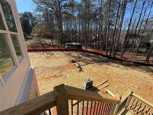 view of yard featuring central AC unit