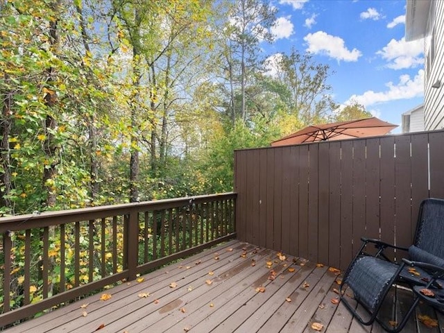 view of wooden terrace