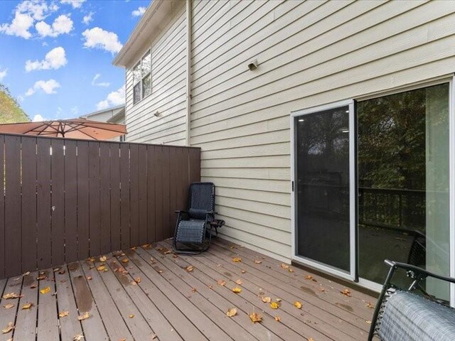 view of wooden deck