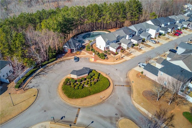 aerial view with a residential view