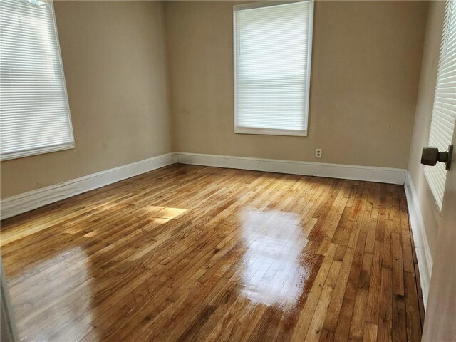 empty room featuring wood-type flooring