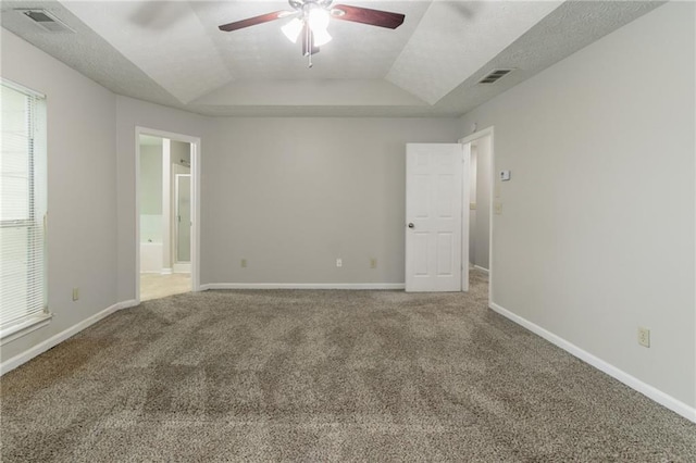 2191 Phillips Rd, Lithonia, GA 30058 - carpeted empty room with a ceiling fan, lofted ceiling, and baseboards