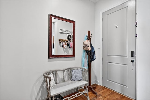 360 Chambers St Unit 402, Woodstock, GA 30188 - entrance foyer with wood finished floors and baseboards