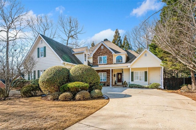 front of property featuring covered porch