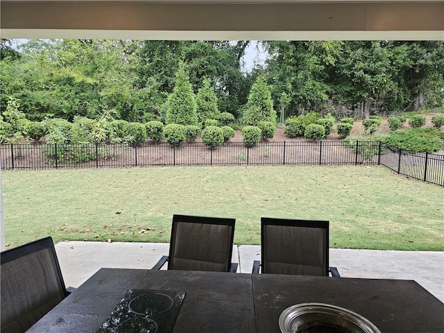 view of yard featuring a patio area