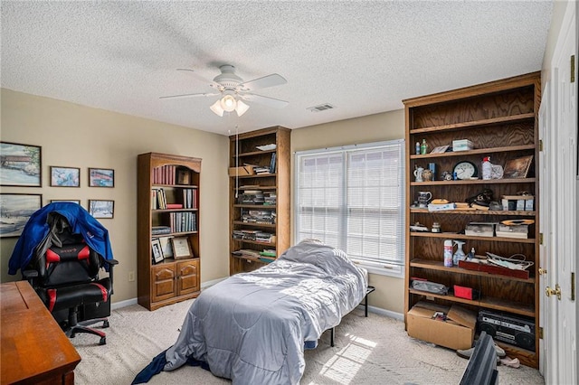 3264 Salem Cove Trl SE, Conyers, GA 30013 - carpeted bedroom featuring ceiling fan and a textured ceiling