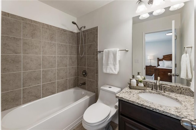 12380 Peyton Farm Way, Alpharetta, GA 30004 - ensuite bathroom with toilet, vanity, and tub / shower combination