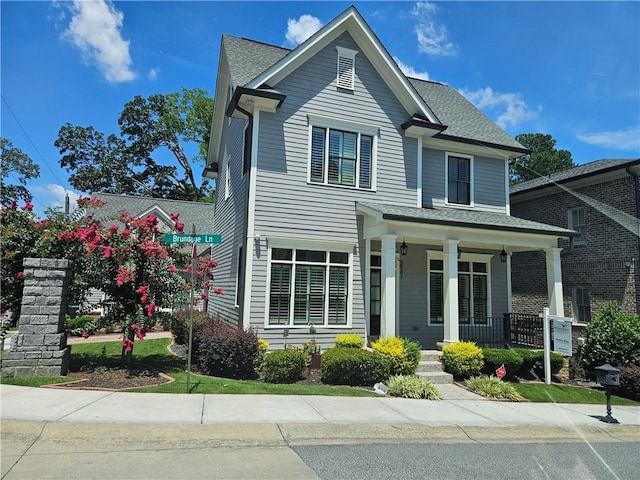 view of front of house with covered porch