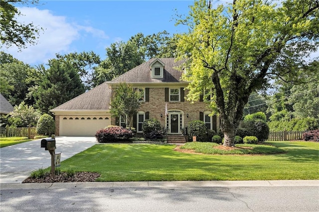 5396 Amhurst Dr, Peachtree Corners, GA 30092 - view of front of home with driveway, brick siding, and a garage