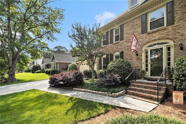 5396 Amhurst Dr, Peachtree Corners, GA 30092 - view of front of home with brick siding and a front yard