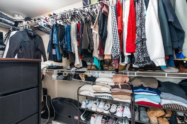 view of walk in closet