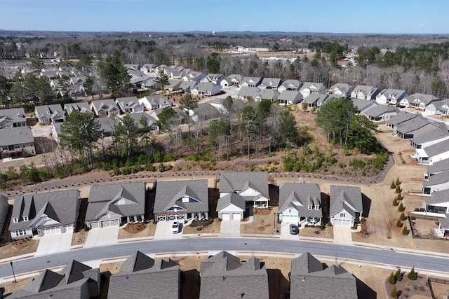 drone / aerial view with a residential view