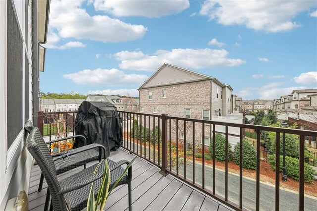 115 Harlow Cir, Roswell, GA 30076 - balcony featuring a residential view and area for grilling