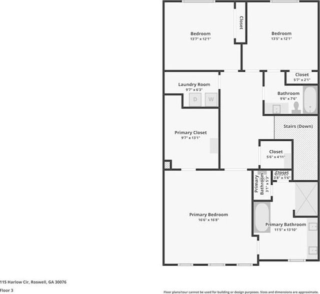 115 Harlow Cir, Roswell, GA 30076 - plan