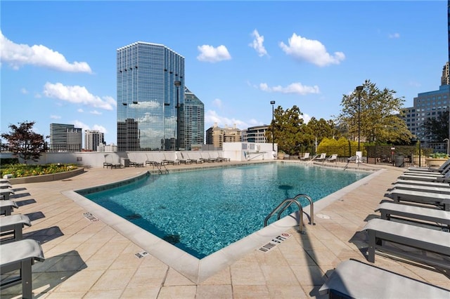 3324 Peachtree Rd NE Unit 1813, Atlanta, GA 30305 - community pool featuring a city view and a patio