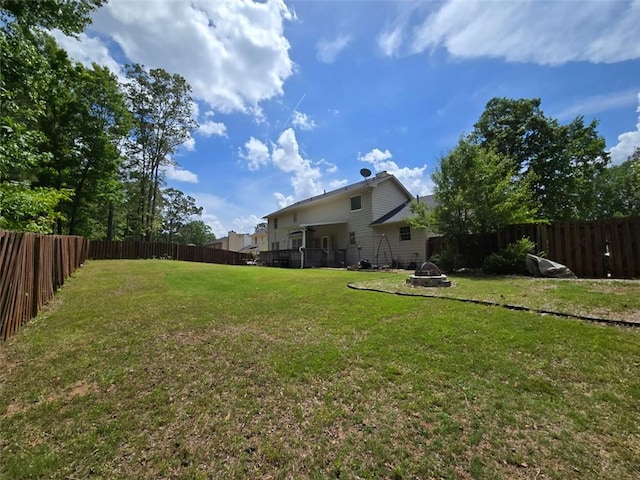 639 Royal Abbey Dr, Stone Mountain, GA 30088 - view of yard featuring a fire pit