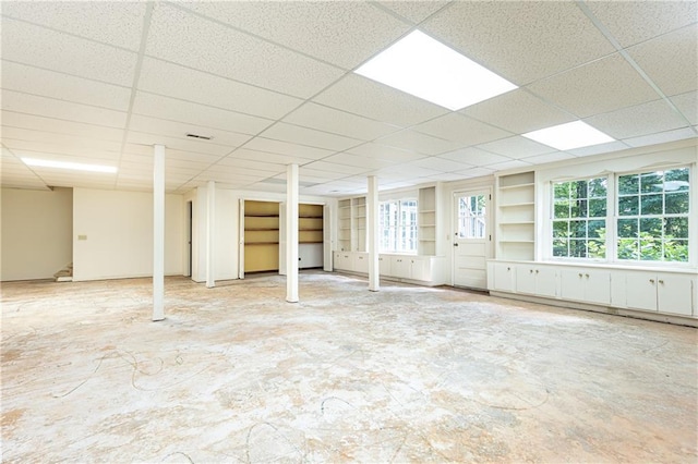 5287 Vernon Lake Dr, Atlanta, GA 30338 - basement with plenty of natural light and a drop ceiling