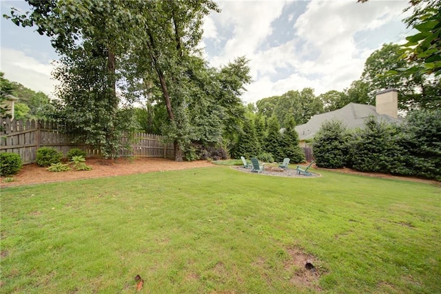 4645 Waterford Dr, Suwanee, GA 30024 - view of yard with a fire pit