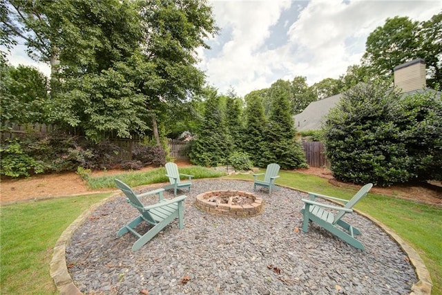 4645 Waterford Dr, Suwanee, GA 30024 - view of yard with an outdoor fire pit