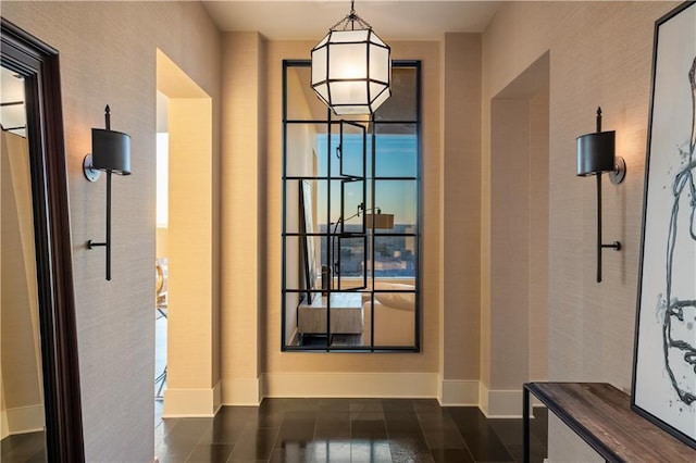 interior space featuring dark hardwood / wood-style floors